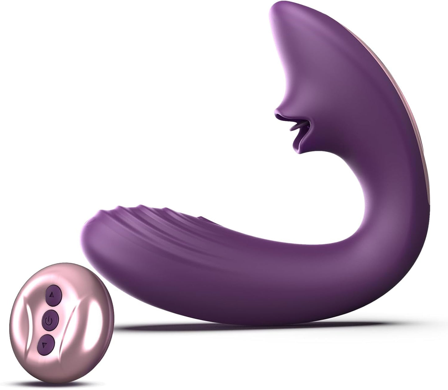 Tracy's Dog Clitoral Licking G Spot Vibrator. Tongue Adult Toys with Remote Control for Women Couple Play. Vibrating Sex Toy for Double Stimulation with 7 Licking & 10 Vibration Patterns. Purple