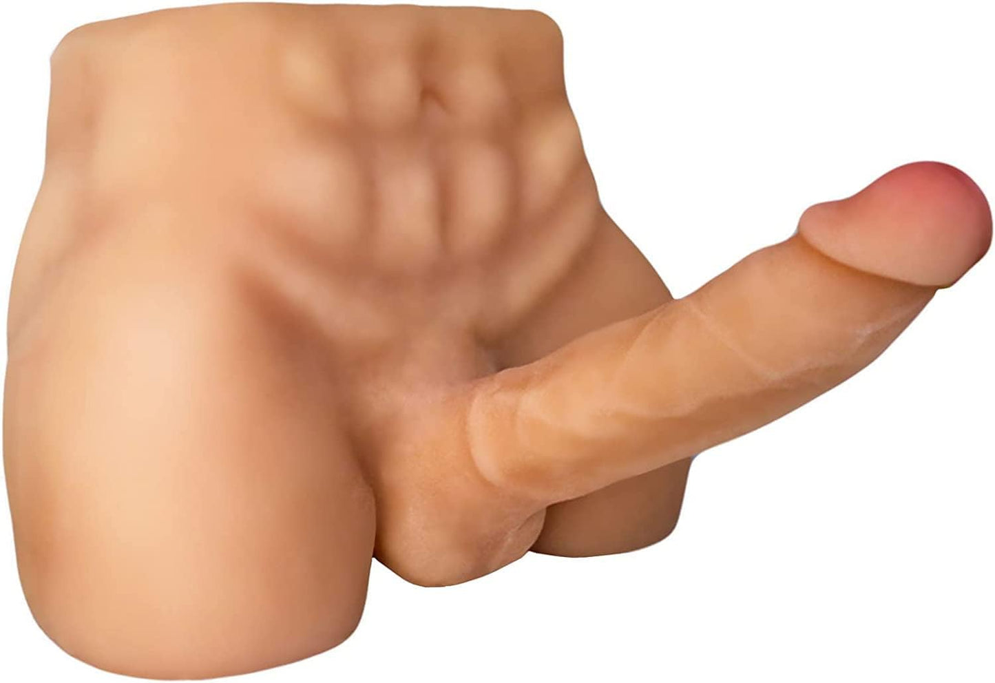 Men's Penis Torso Doll, Female Sex Love Doll with Realistic Huge Dildo and Tight Anal for Women Masturbation, Couple Sex Fun (11 x 8.2 x 4.7 Inches)