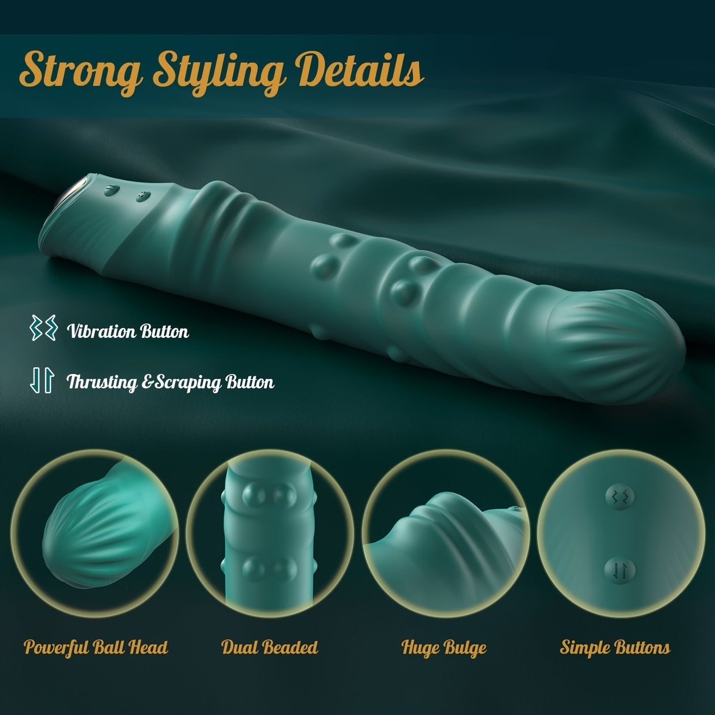 Thrusting Dildo Vibrator. Realistic Dildos With Beaded Push Aside & Pinching. Female Vibrators With Deep Thrust. Sex Toys For Women. G Spot Vagina Massage. Vibrating Anal Plugs Butt Clitoris Stimulator. Adult Product Supplies