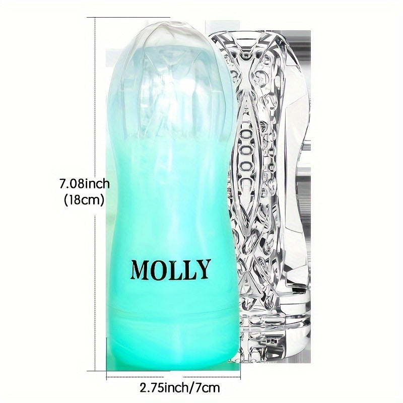 Male Masturbation Cup Massage Sleeve Sex Toy Portable Crystal Vaginal Mouth Sleeve Transparent Vaginal Easy To Clean Transparent Vaginal Male Sex Toys
