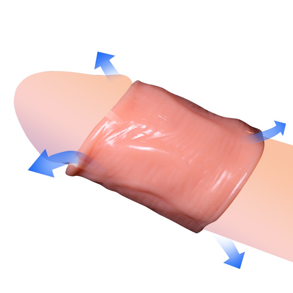 5PCS Foreskin Correction Penis Sleeve Cock Ring Glans Stimulate  Sex Toys for Men Delay Ejaculation Screw Shape Two Sizes