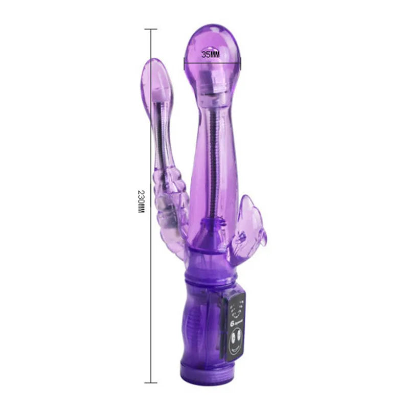 6 Speed Vibration Rabbit Vibrator. Double Vibe Waterproof G Spot Vibrators. Very Soft Materials Sex Toys. Sex Products