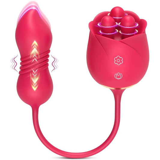 Sex Toys Rose Dildo Vibrator - Rose Sex Toy Thrusting Dildos. Fondling Vibrators Adult Toys. Female Vibrator Clitoris Stimulator. Couples Sexual Pleasure Stimulation Device. Consoladores Vibradores