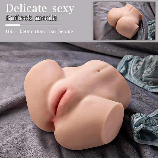 Male Masturbator Sex Doll Pocket Pussy Ass with Virgin Tight. 2 Hole Realistic with Strong Suction Channel. Kingdemer Sex Toy for Men Masturbation 5.95LB