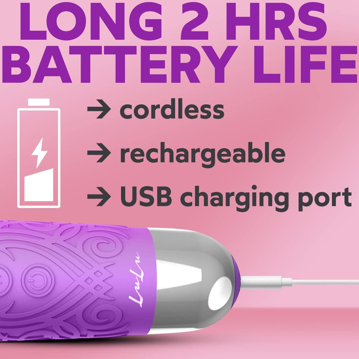 7+ Personal Massager - Cordless. Therapeutic & Rechargeable Mini Stress Relief Silicone - for Foot Back Neck - Upgraded Memory 5 Speeds 20 Patterns