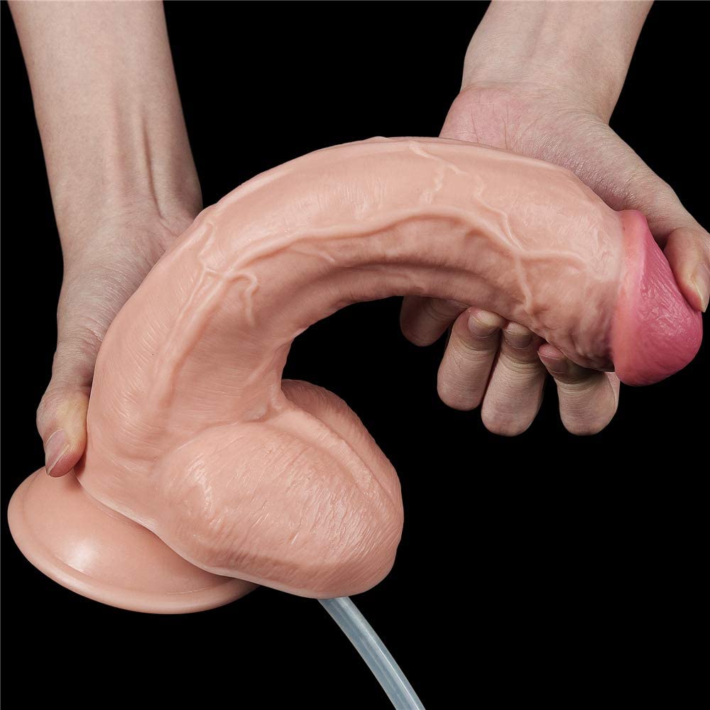 Realistic Squirting Dildo Ejaculating Dildo with Enema Bulb. Big Anal Dildo Strap-on Huge Dildo Suction Cup Dildo