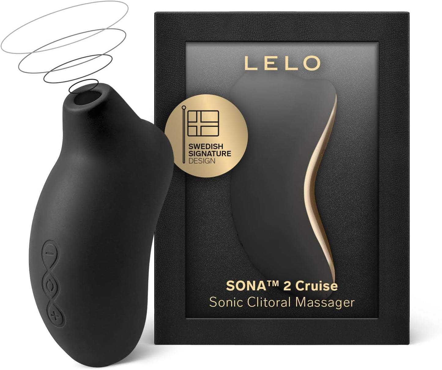 LELO SONA 2 Sonic Waves Clit Sucker. Waterproof Clit Vibrator Oral Stimulator Vibrator for Women for Deeper Satisfaction. Cerise