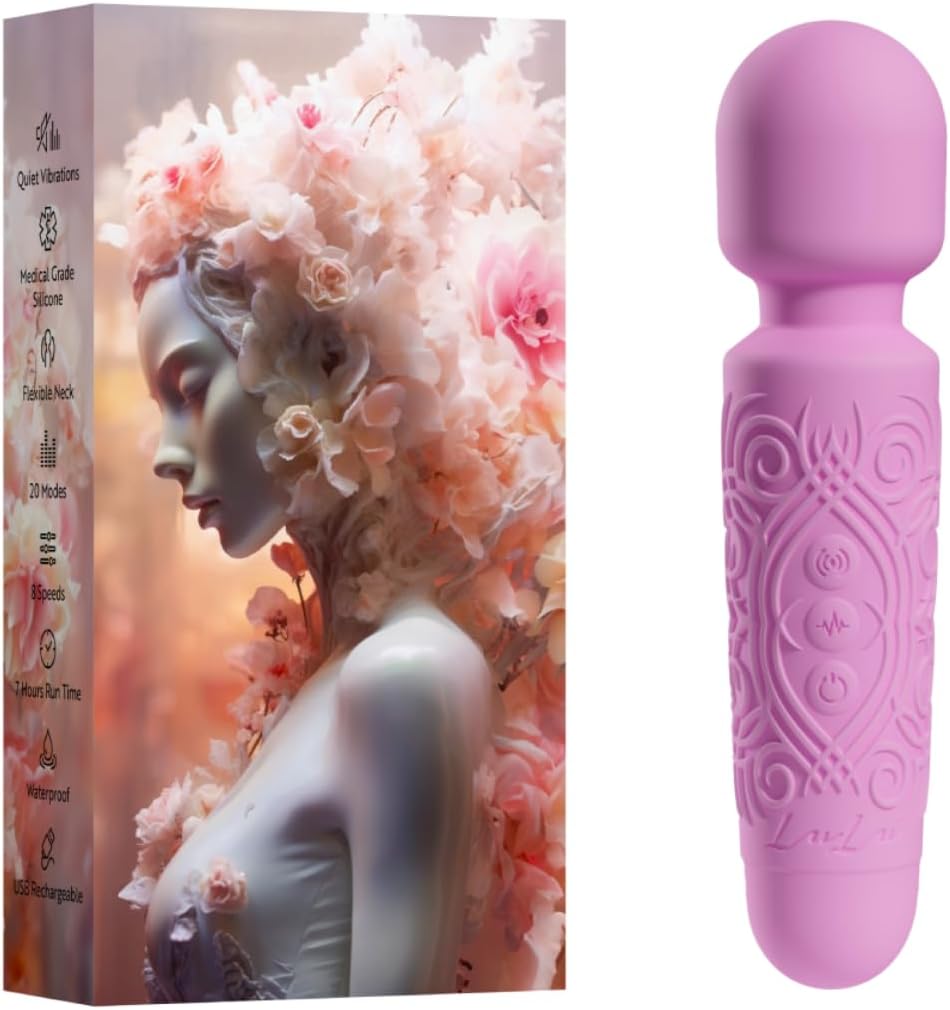 7+ Personal Massager - Cordless. Therapeutic & Rechargeable Mini Stress Relief Silicone - for Foot Back Neck - Upgraded Memory 5 Speeds 20 Patterns