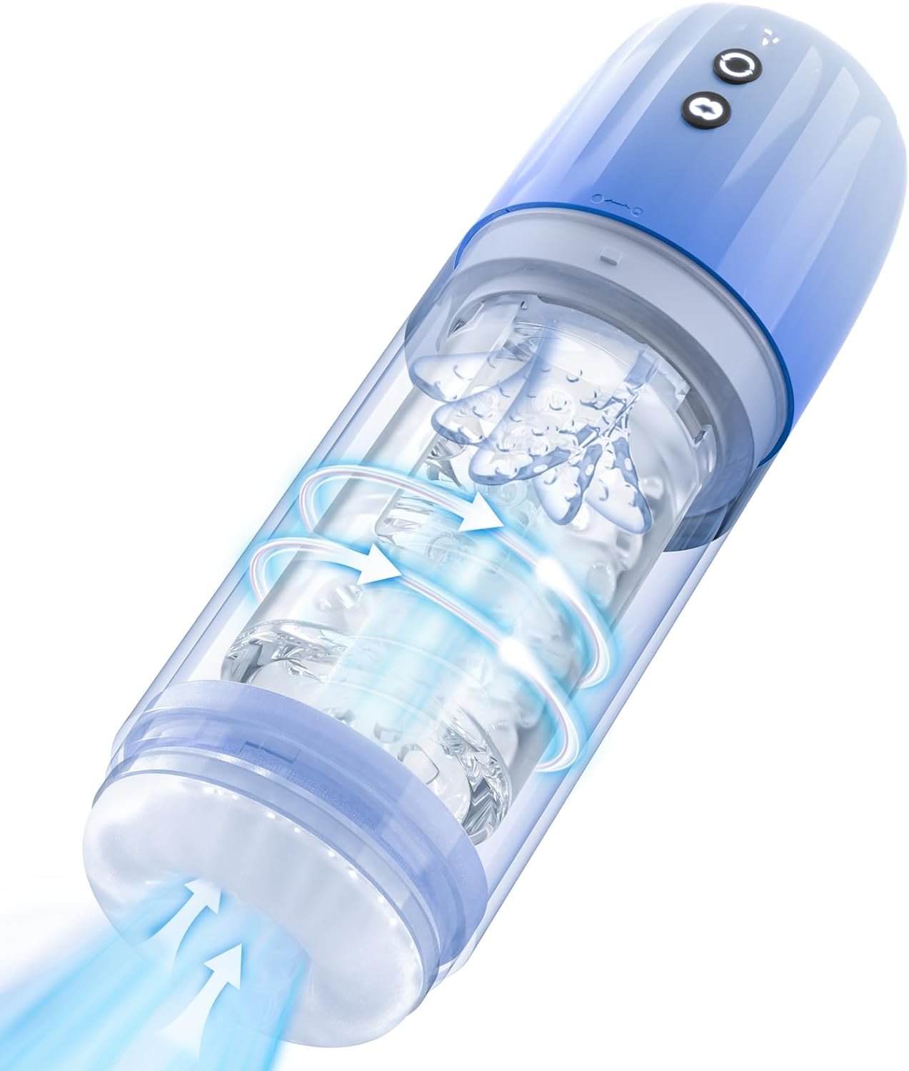 Sex Toy Male Masturbators Cup: Automatic Adult Toys with Rotating & Thrusting Hand-Free Pocket Pussy Stroker with Realistic Silicone Sleeve - Erotic Penis Games for Men Electric Men Blowjob Machine