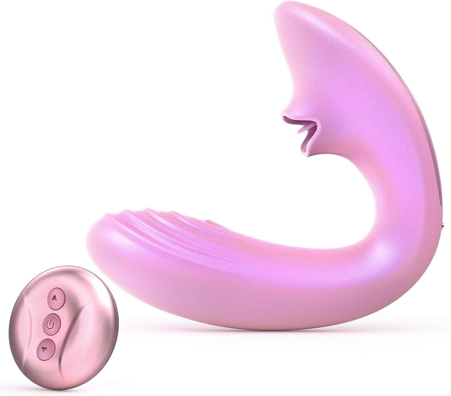 Tracy's Dog Clitoral Licking G Spot Vibrator. Tongue Adult Toys with Remote Control for Women Couple Play. Vibrating Sex Toy for Double Stimulation with 7 Licking & 10 Vibration Patterns. Purple