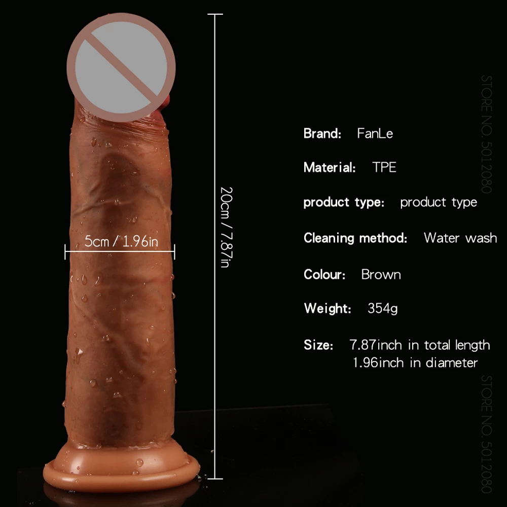 7.3in Realistic Penis Replica Sliding Airbag Female Clitoris Stimulator Dildo Soft Big Dick Masturbator Sex Toy for Gays