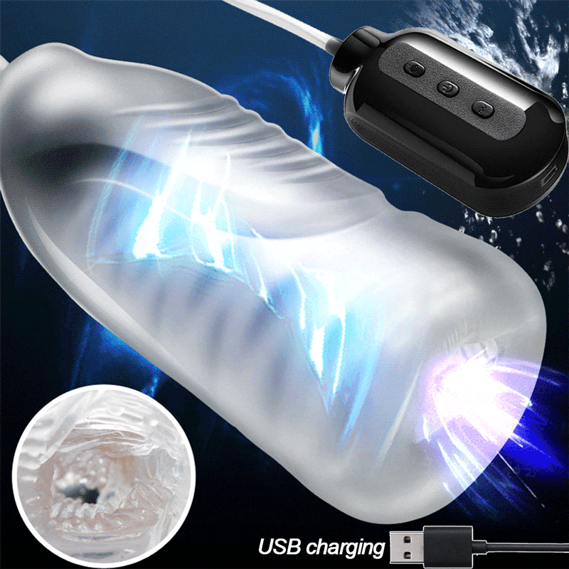 7 Modes Strong Suction Machine Oral Sex Male Masturbator Electric Deep Throat Clip Suction Blowjob Vibrating Pussy Sex Toys for Men