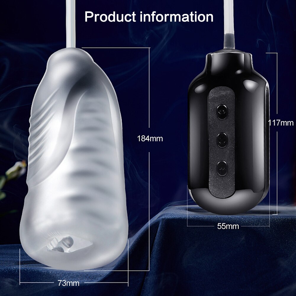 7 Modes Strong Suction Machine Oral Sex Male Masturbator Electric Deep Throat Clip Suction Blowjob Vibrating Pussy Sex Toys for Men