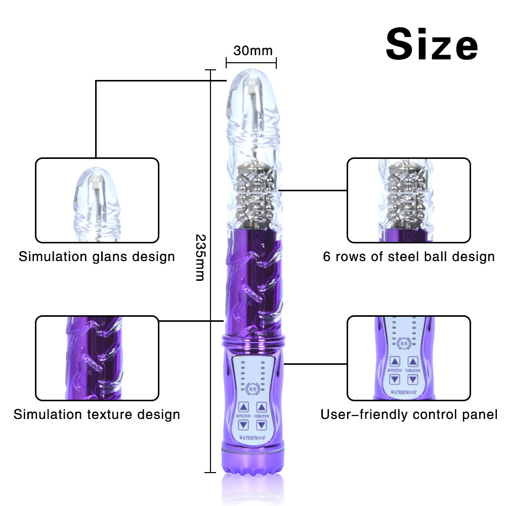 7 Frequency Vibration Female Masturbation Device Vibration Swing Frequency Conversion Black Overlord AV Turn Bead Bar