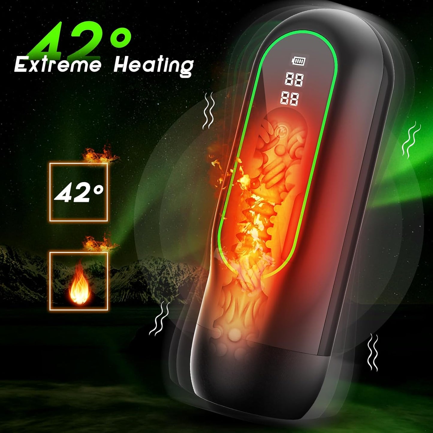 Automatic Male Masturbator Sex Toy for Men. Sucking, High-Speed Thrusting, Vibration, and Heating Masturbation. Electric Pocket Pussy Stroker with LCD Display and Penis Pump. Adult Toy Sex Blowjob Machine