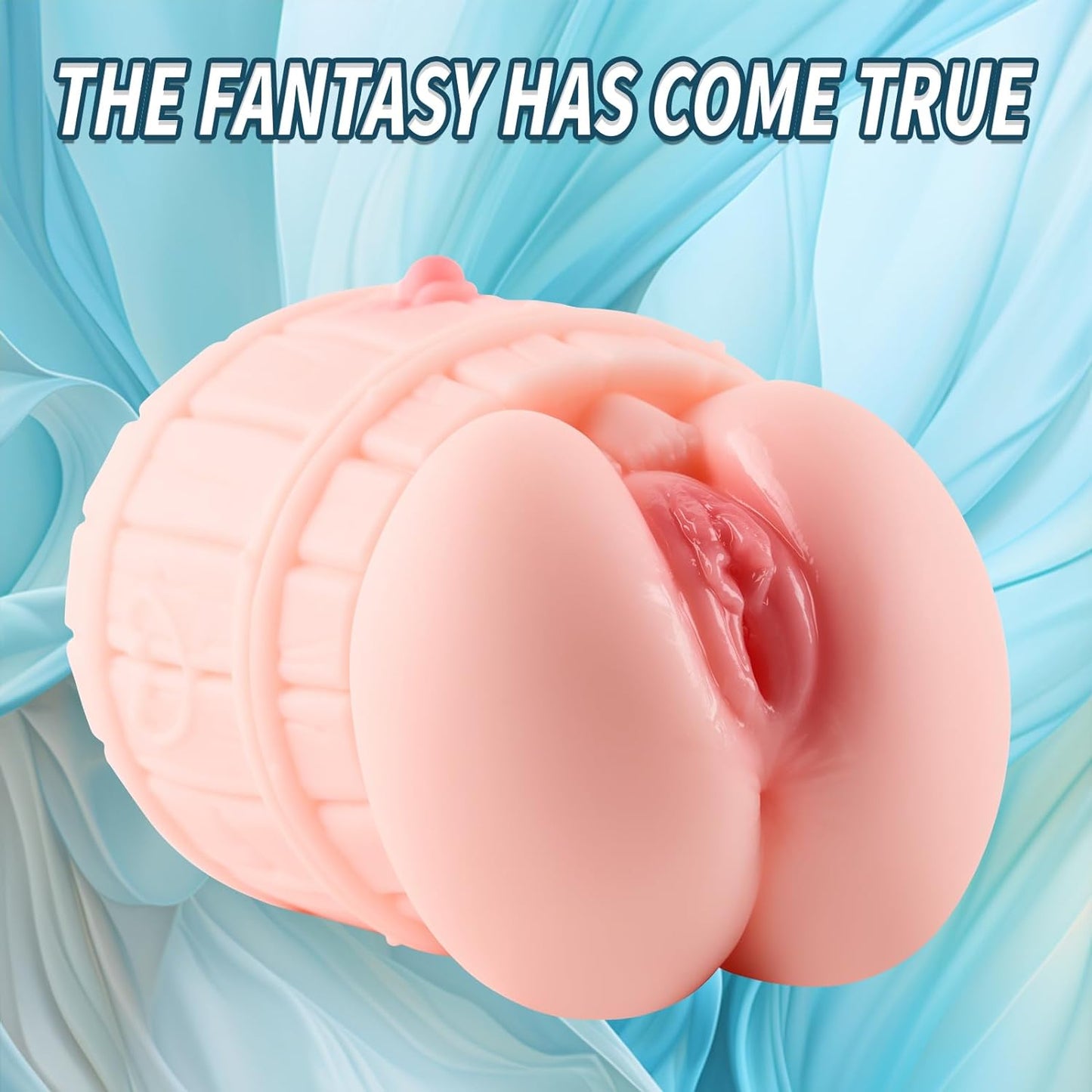 2LB Pocket Pussy Toy Male Masturator. Female Sex toy Girl Stuck in Barrel with Fake Pussy. 3D Realistic Sex toys for Men with Barrel Sex Torso. Male Sex Toy for Men Masturbation