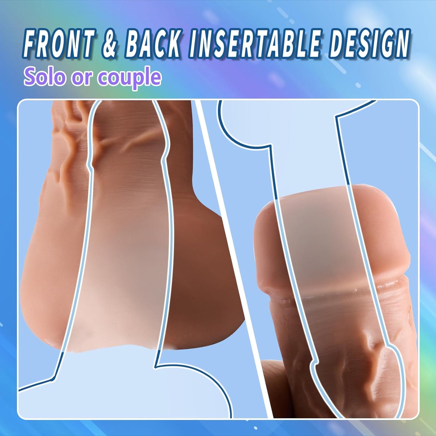2-in-1 Realistic Dildo Pocket Pussy Male Masturbator with Penetrable Pee-Hole and Anus. Lifelike Dildo-Shaped Male Sex Toys with Balls for Gay Sex. Eterfore Male Sex Doll for Men Couple …