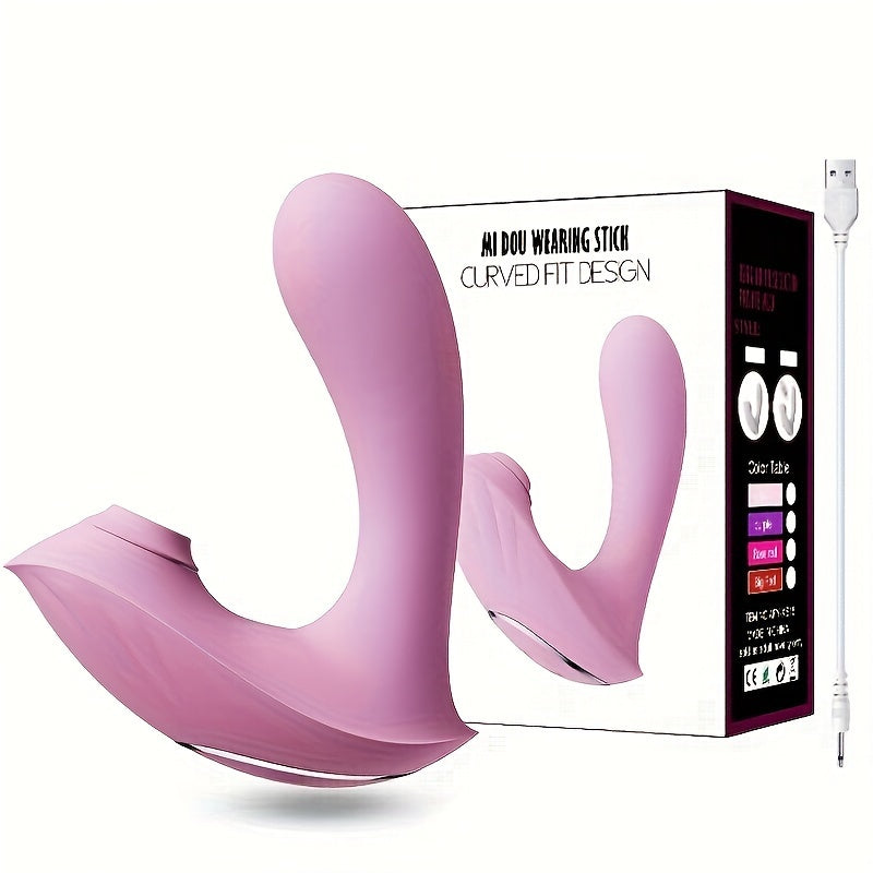 Wearable Butterfly Vibrator Panty - USB Rechargeable. 9-Frequency G-Spot & Clitoral Stimulation with Sucking Massage for Women - Adult Sex Toy for Couples