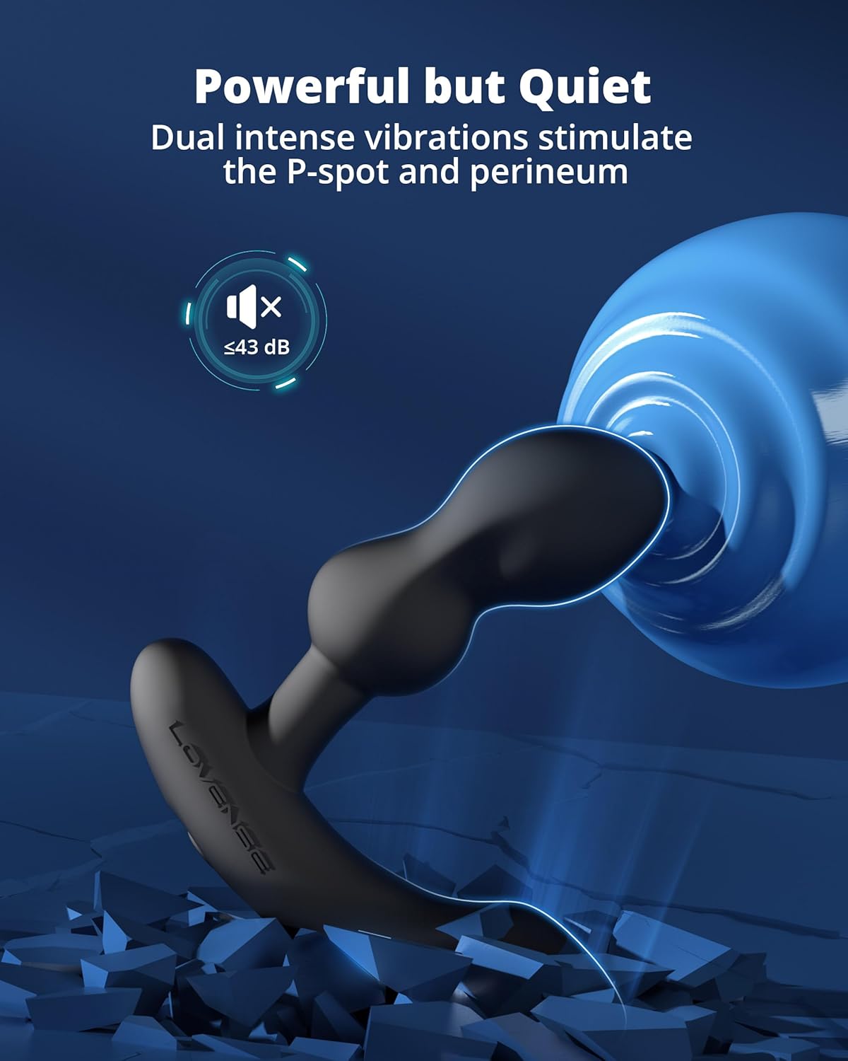 LOVENSE Edge 2 Prostate Massager Vibrator Sex Toys for Men. APP Remote Control Vibrating Butt Plug with Powerful Vibrations Adult Sex Toys & Games for Beginner Advanced Player