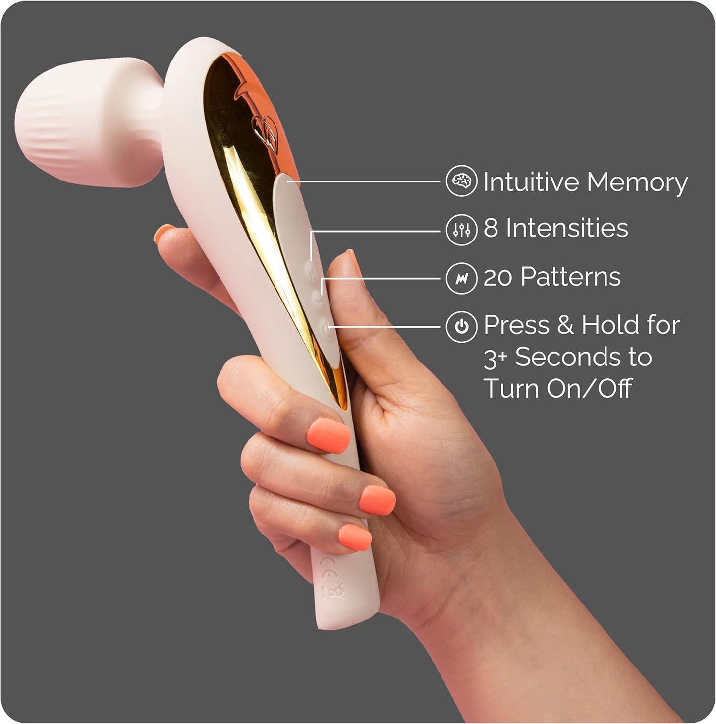 Ava EVO Ergo Vibrator Wand - Beige and Ava Bullet HUM Massager - [Mini Vibrator Sex Toy] | Sex Toys for All | Clitoris Vibrator - Beige