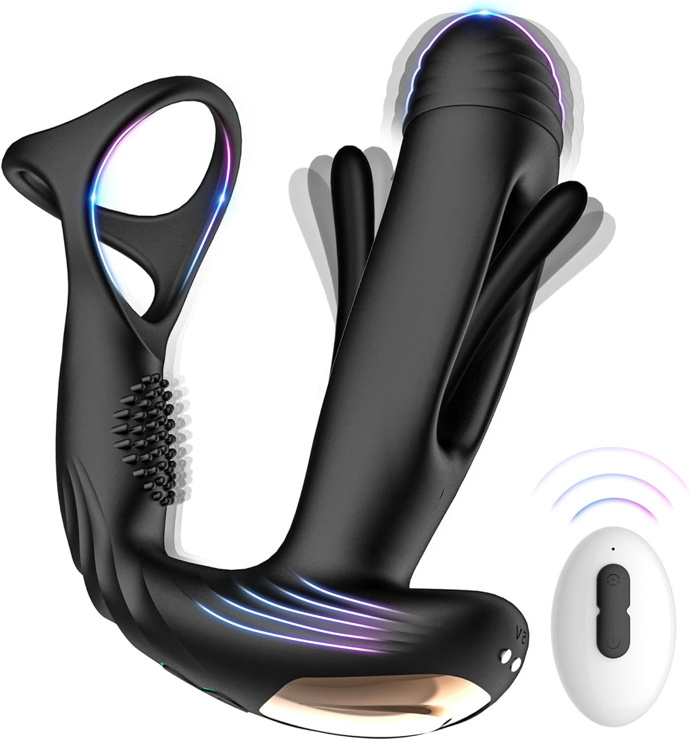 Prostate Massager Vibrator with 10 Flapping & Vibration Settings. Remote Control Anal Plug Anal Vibrator Sex Toys for Men. Anal Sex Toys Vibrators with Penis Ring Adult Toys. Sex Toy Adult Sex Toys