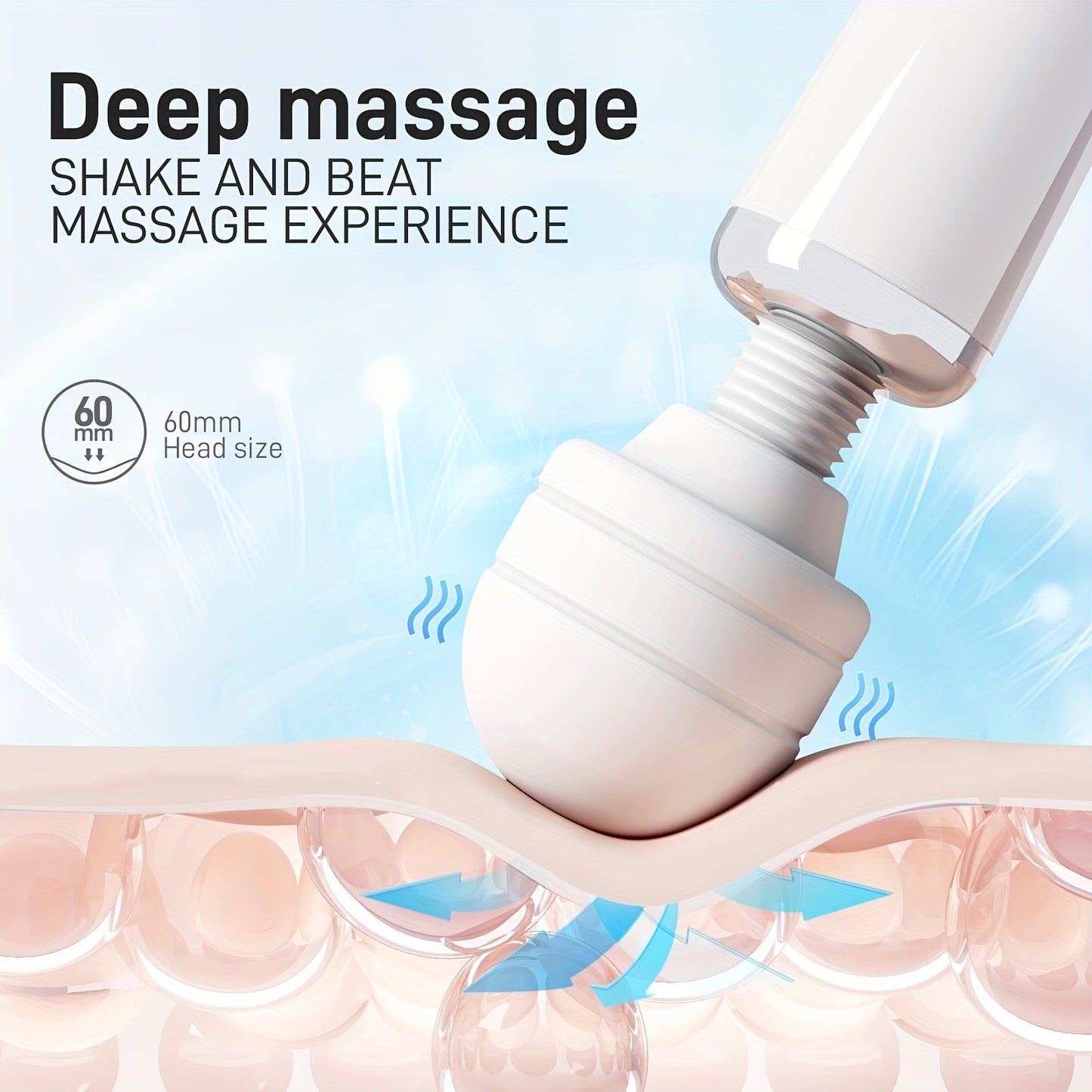 AV Vibrating Stick USB Rechargeable 20 Frequency Vibrating Massage Stick 12.9in Masturbation Stick Sex Toy For Men And Women