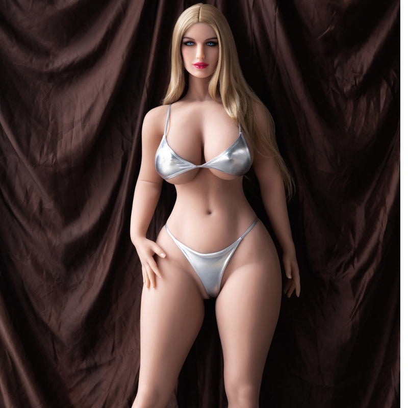 Thailand/Nonthaburi Stock-164cm TPE Full-Size Adult Blonde Chubby Sex Doll NO.1041