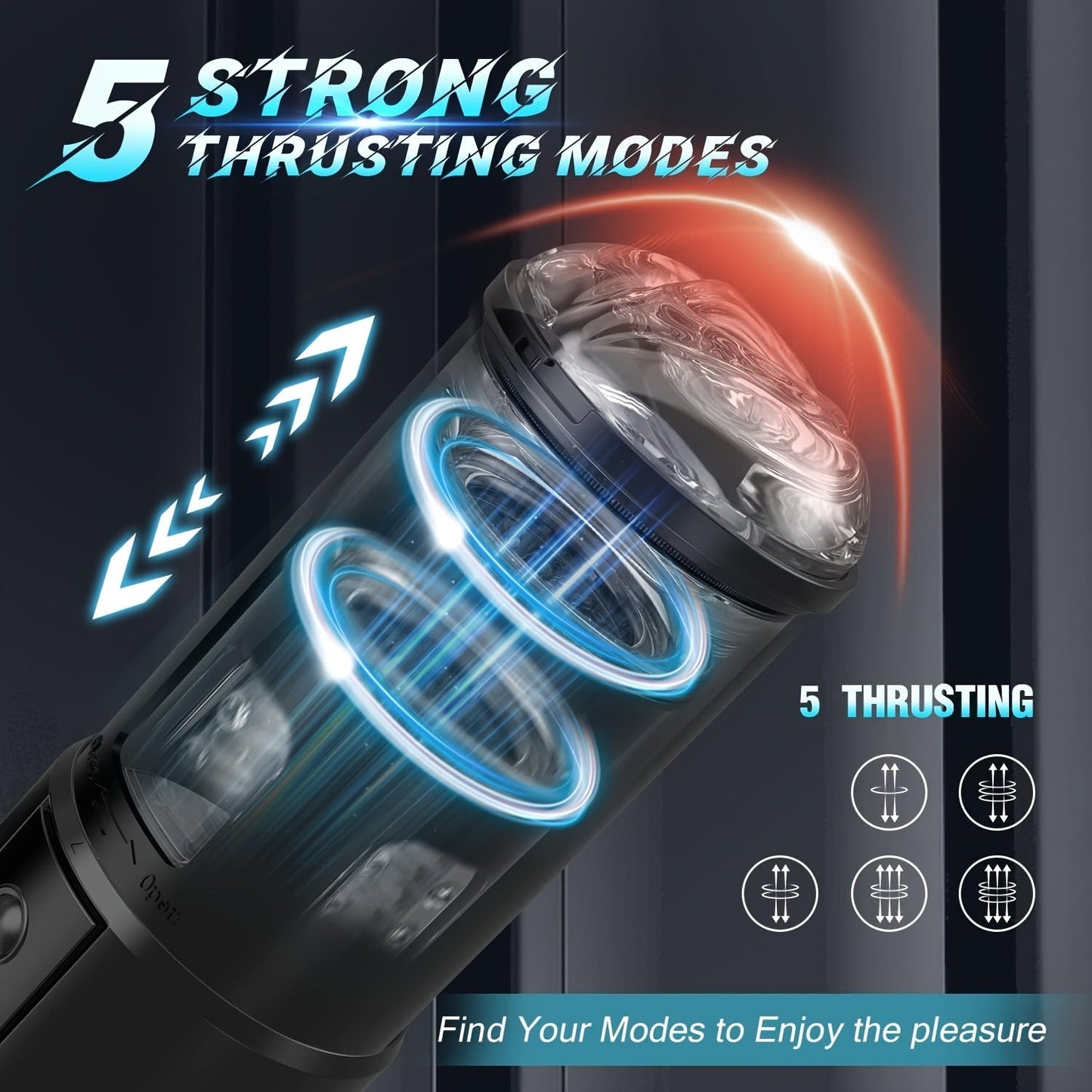 3 In 1 Automatic Male Masturbator Cup With Sucking & Vibrating & Thrusting Modes. Realistic Vagina Pocket Pussy Stroker With 3D Textured For Penis Stimulation. Adult Oral Sex Toys For Men Masturbation