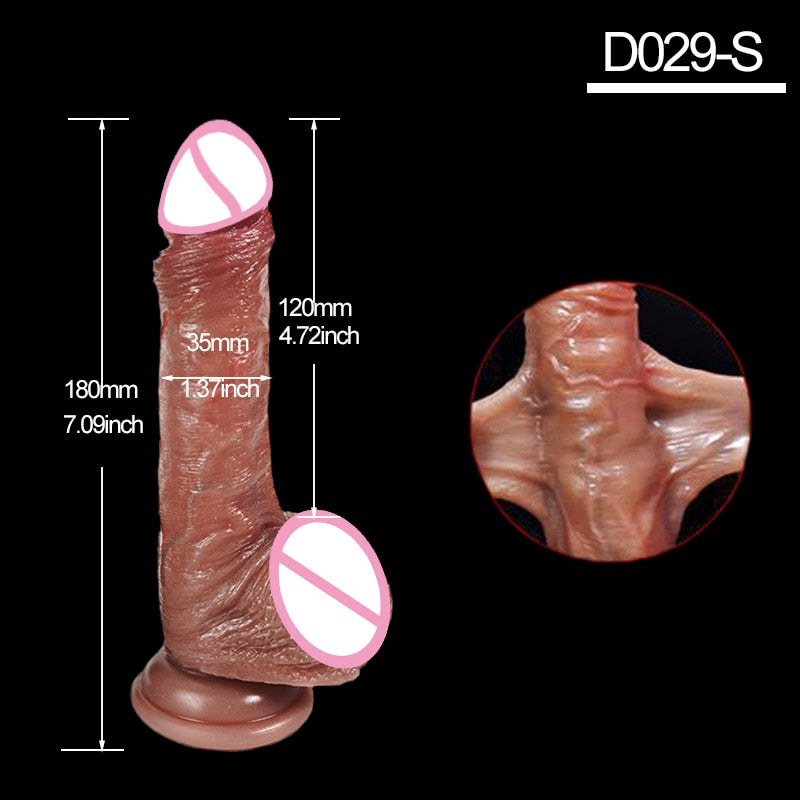 8.5นิ้วสมจริง Penis สำหรับผู้หญิงเลื่อน Foreskin Dildo ดูดถ้วย Dildos หญิง Masturbator Big Dick ผู้ใหญ่ Anal เซ็กซ์ทอย Shop