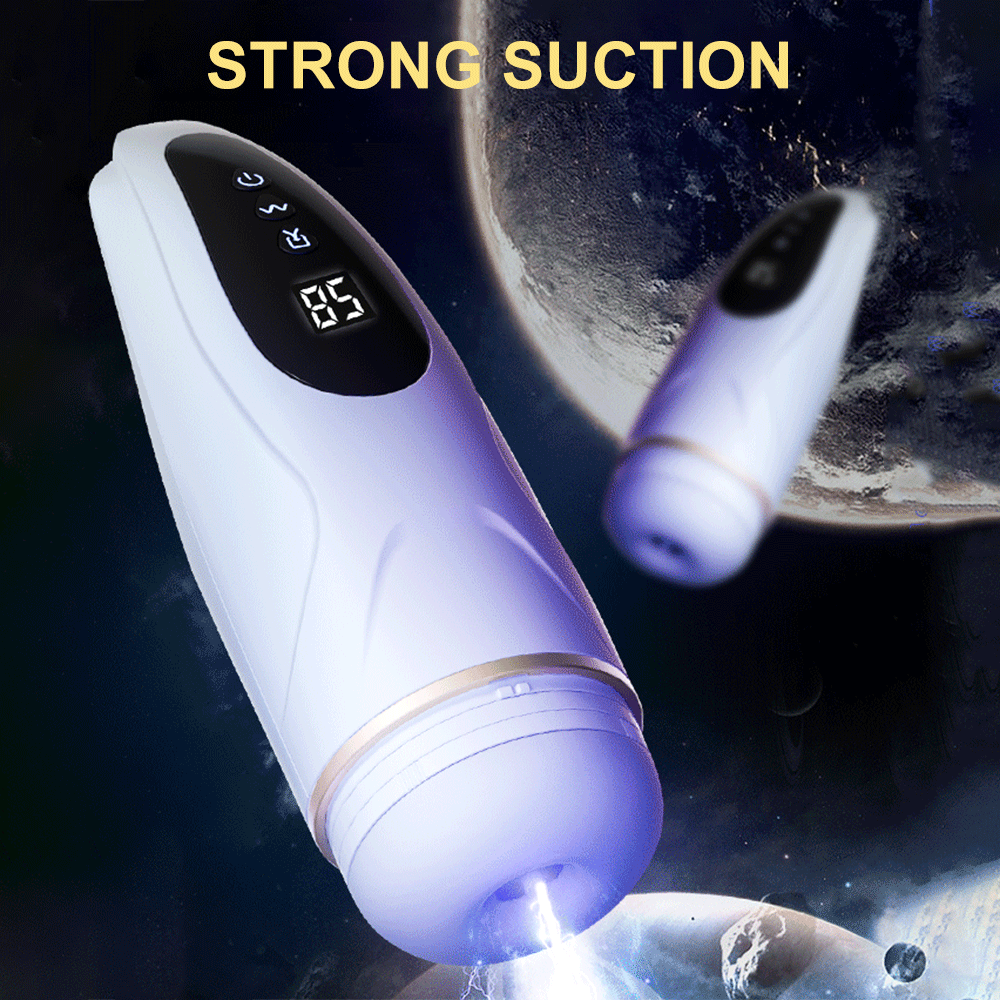 8 Frequencies Smart Interactive Sound-Activated Suction Automatic Vibrating Suction Aircraft Cup Sex Toy for Men
