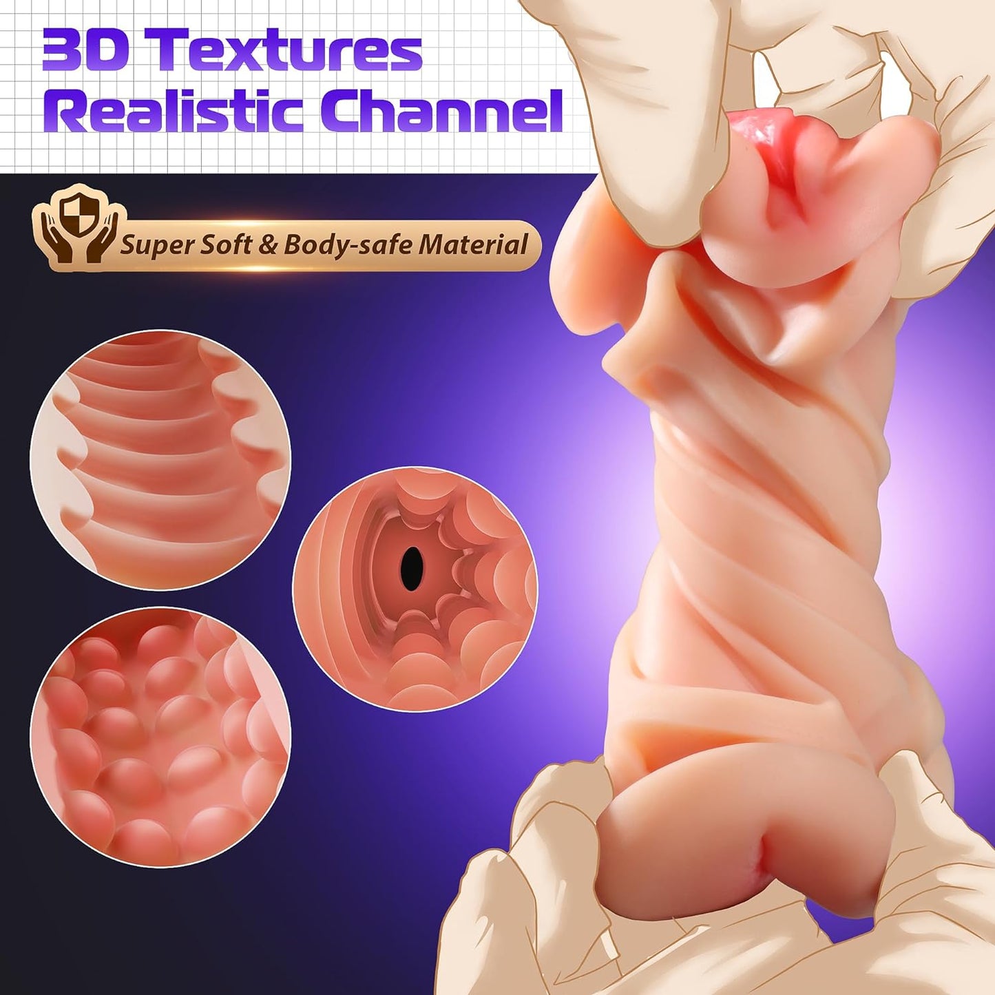 Male Masturbator Sex Toys for Men. Lifelike Adult Male Sex Toys 10 Vibrations. Sex Toy for Men Open-Ended Penis Pump Fleshy Textured Adult Toys for Men. Sex Machine Male Vibrators Stroker Realistic