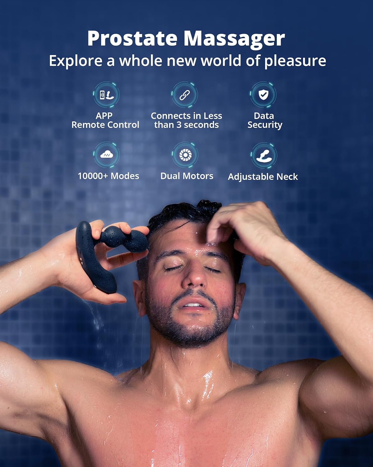 LOVENSE Edge 2 Prostate Massager Vibrator Sex Toys for Men. APP Remote Control Vibrating Butt Plug with Powerful Vibrations Adult Sex Toys & Games for Beginner Advanced Player