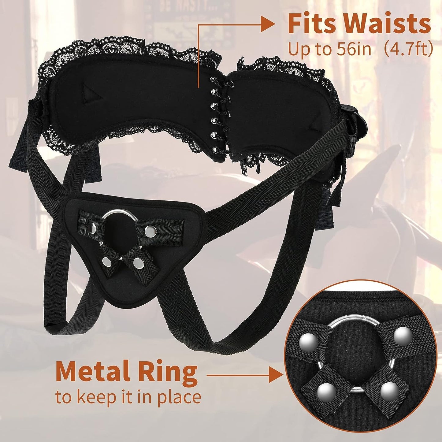 Strap-On Dildo Harness for Pegging. Sex Harness with Realistic Anal Dildo Penis G-Spot Stimulator Sex Toys for Women Lesbian Couple. 7.5 Inch Silicone Dildo with Suction Cup Anal Sex Toys for Beginners