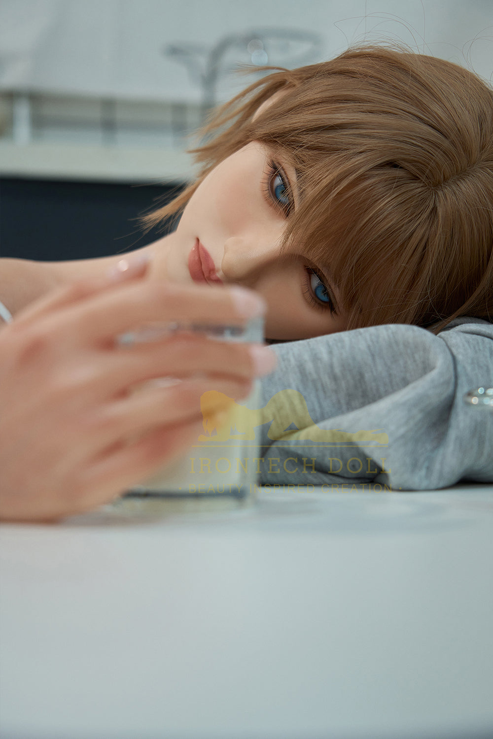 Irontechdoll Catalina 166cm Head Full Silicone Blonde Natural Skin Big Boobs Adult Love Sex Doll NO.1056