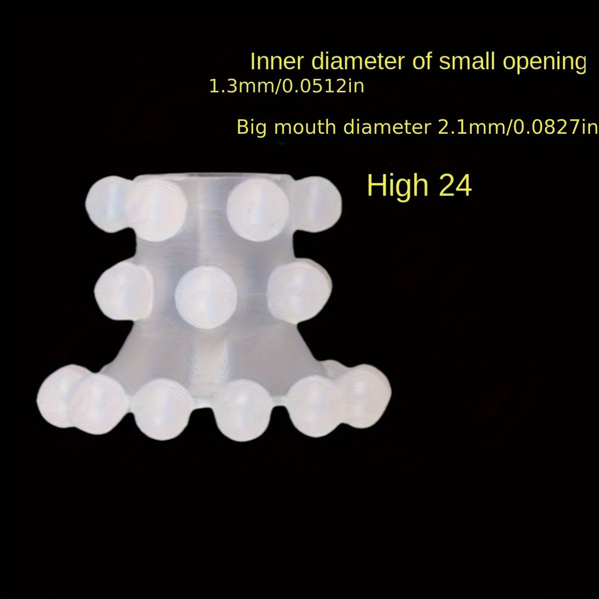 Three-layer Silicone Goat Eye Ring: Silicone Fun Ring. Eyelash Eye Ring. Male Ring - Adult Novelty. Connected Burst Bead Fun Ring. No Power Supply