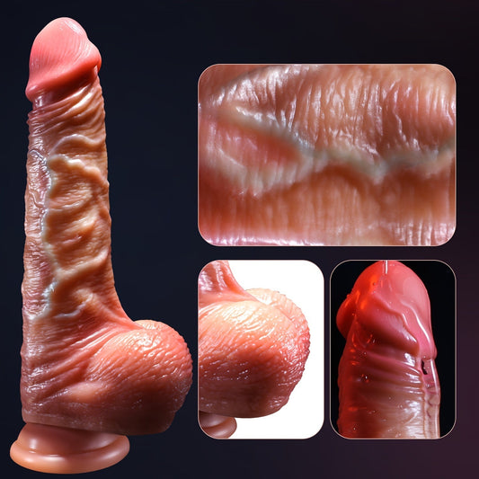 Realistic Penis For Women. Silicone Sliding Foreskin Dildo. Dildos With Strong Suction Cup. Female Sex Toy. Big Feels Like Skin Fake Dick. Adults Erotic Strapon Dildo Anal Sex Toys For Couples Male & Female & Gays
