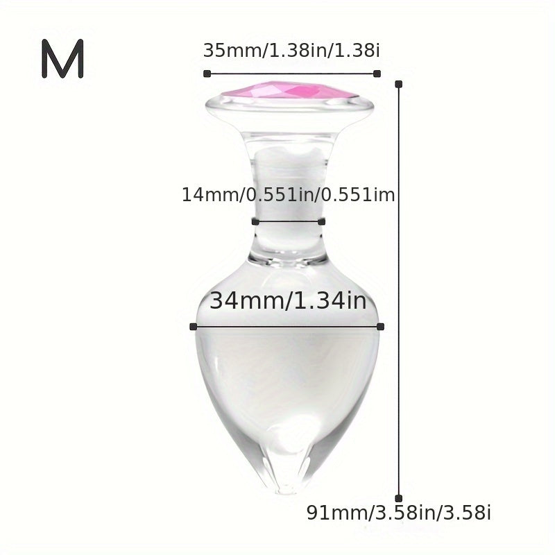 Crystal anal plug anal beads masturbation crystal diamond massage stick glass dildo anal plug sex toy