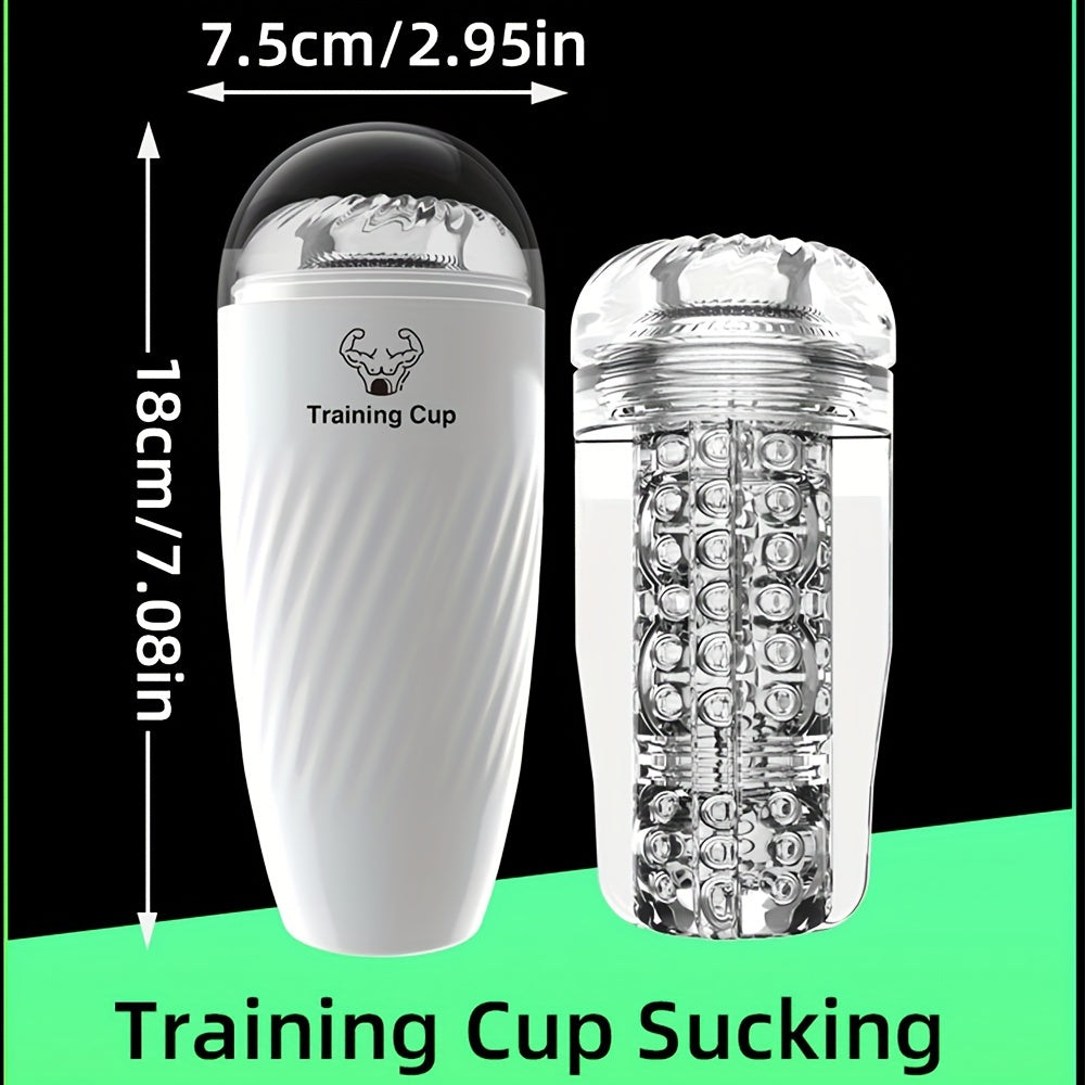 Male Masturbation Cup, Soft Vagina Sex Toy, Transparent Vagina Adult Endurance Training, Adult Products, Vacuum Pocket Cup for Men
