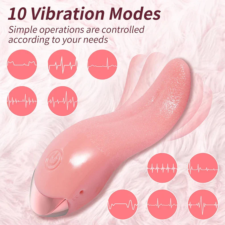 Tongue Sucking Vibrators for Women - Nipple G-Spot Vagina Clitoris Stimulator, Female Silicone Massager, Adult Sex Toy