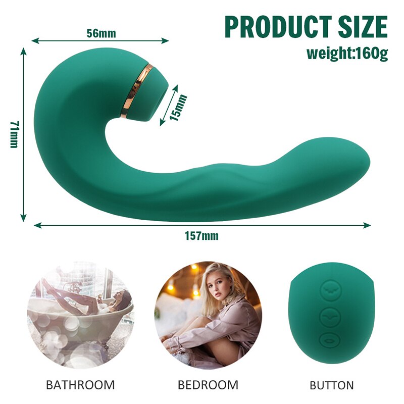 Abhoth Female Vibrator Sex Toys Sucking Vibrator 10 Frequency Vibration + Sucking G-Spot Stimulation Masturbator Adult Products