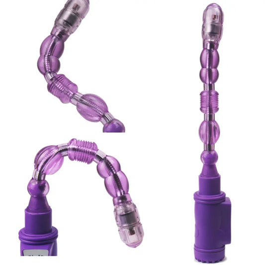Adjustable Beaded Anal Vibrator Sex Toy For Women Tease Toys Fun Female Adult Sex Products Masturbation Sex G spot Stick Plug