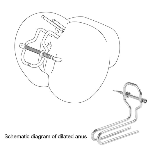 Adjustable Stainless Steel Anal Expander Vaginal Speculum BDSM Slave Anus Pussy Dilator Anal Toys Anal Vagina Enema Sex Products