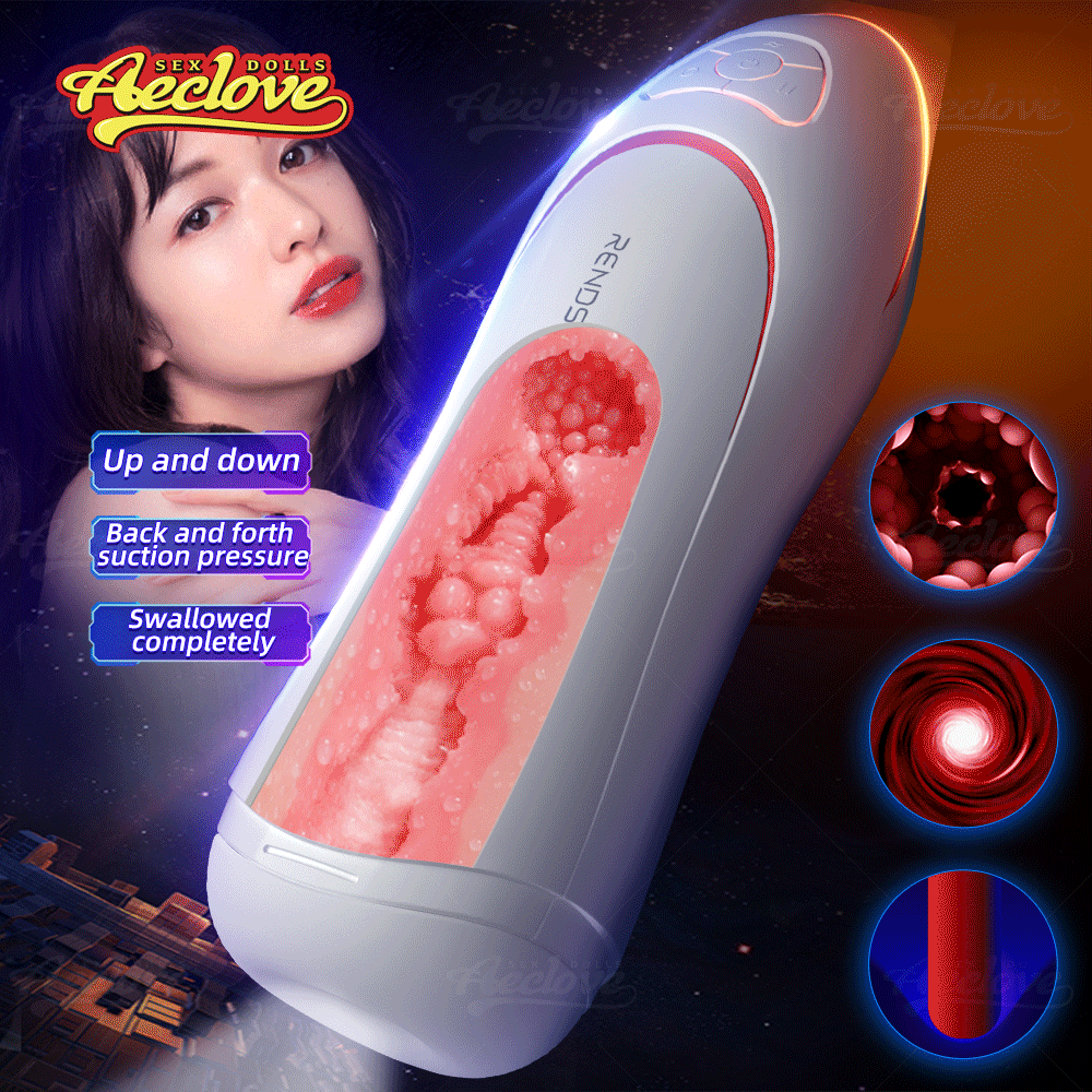 Aeclove Automatic Vibrators Male Masturbation Cup Homme Masturbator Suction Pocket Pussy Realistic TPE Vagina Sex Toys For Men