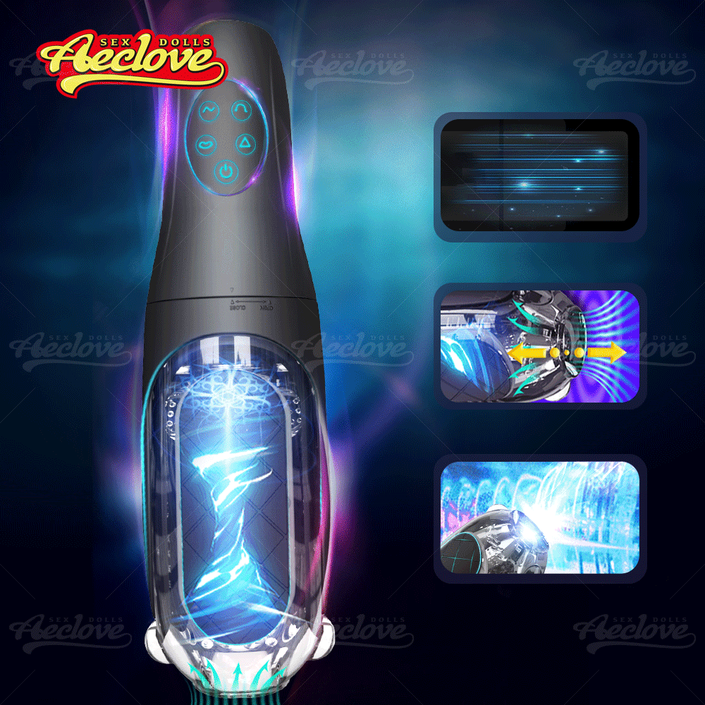 Aeclove Automatic Vibrators for Men Powerful Clamping & Suction Pocket Pussy Male Masturbators Toys Soft Realistic Vagina
