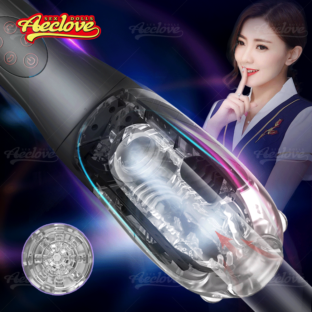Aeclove Automatic Vibrators for Men Powerful Clamping & Suction Pocket Pussy Male Masturbators Toys Soft Realistic Vagina