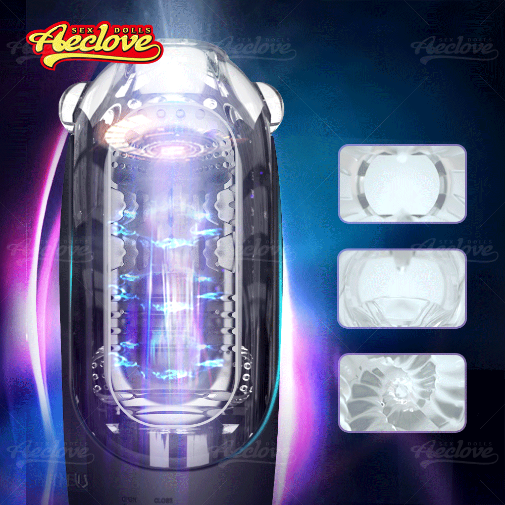 Aeclove Automatic Vibrators for Men Powerful Clamping & Suction Pocket Pussy Male Masturbators Toys Soft Realistic Vagina