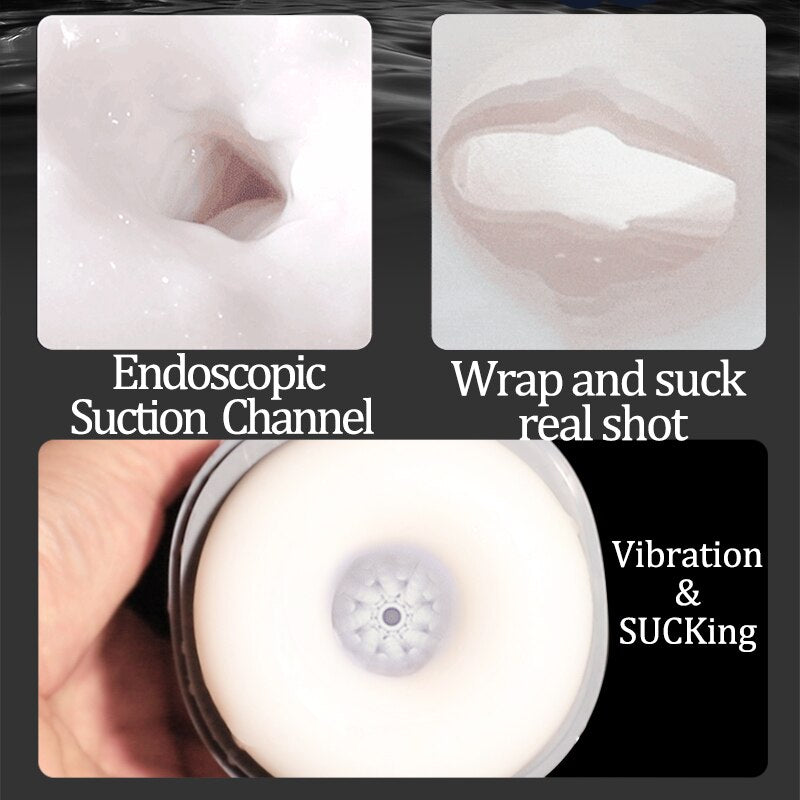 Air Heat Suction Male Masturbator Automatic Vacuum Sex Toy Erotic Oral BJ Cup Masturbation Vagina Masturbator for Women for Men