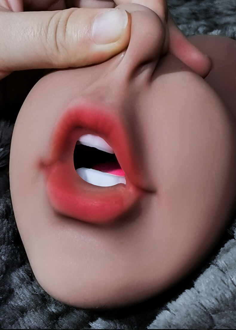 Deep Throat Male Masturbator Soft Realistic Silicone Sexy Artificial Vagina Anal Orgasmic Suck Cock Adult Product