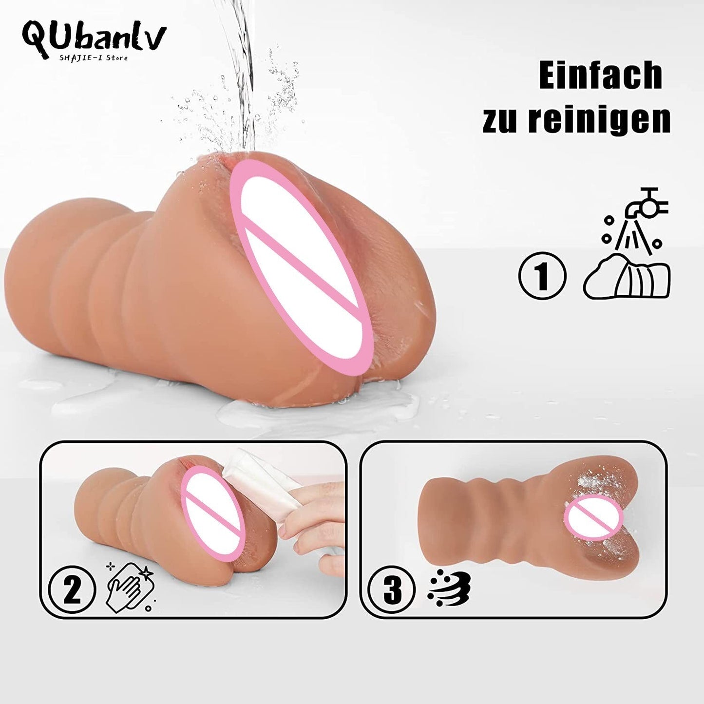 Realistic Silicone Male Masturbator Pocket Sex Toy Artificial Vagina Anal Sex Adult Product Toys XXX