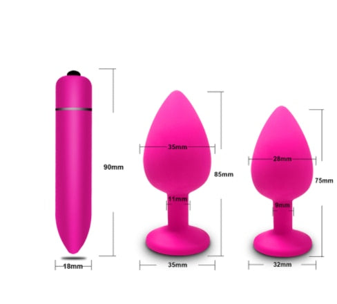 Anal Plug Butt Sex Toys for Women Men Soft Silicone Prostate Massager Mini Erotic Bullet Vibrator Anal Toys for Adults 18